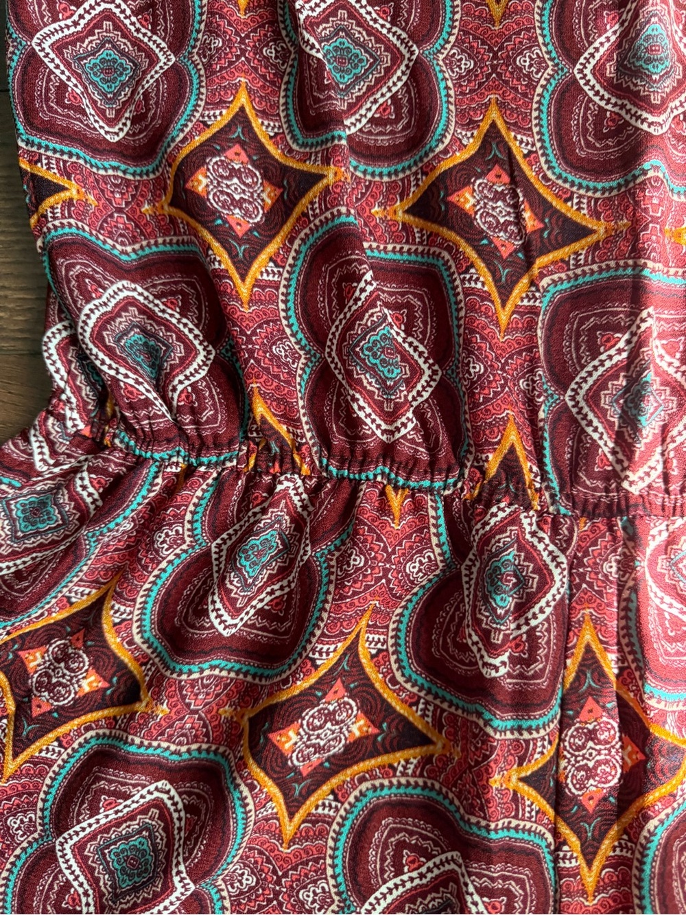 BeBop Red Multi-Color Halter Romper - Picture 2 of 11